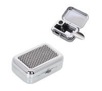 JDXun 2Pcs Cendrier de Poche avec Couvercle, Mini Cendrier Carré Portable de Voyage en Acier Inoxydable, Noir