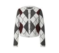 JDY Cardigan 'JDYRUE' gris clair / gris foncé / lie de vin, Taille S
