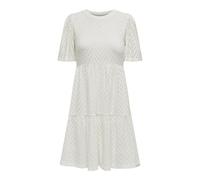 JdY Carla Cathinka Robe JRS Noos S/S Femme Robe, Cloud Dancer, M