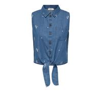JDY Chemisier 'JDYKAI' bleu denim / blanc, Taille L