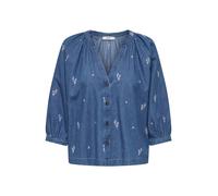 JDY Chemisier 'JDYKAI' bleu denim / blanc, Taille S