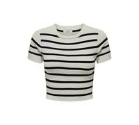 JDY Pull-over 'JDYCIRKELINE' noir / blanc, Taille XS