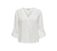 JDY Diana Life 7/8 Dobby T-Shirt WVN Noos Blouse, Blanc, XS Femme
