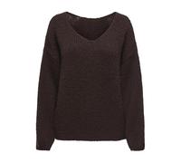 JdY Dinea Pull réversible L/S KNT Noos, Gâteau au Chocolat, M
