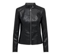 JDY Femme Jdyemily Faux Leather Jacket Otw Noos Veste En Cuir, Noir, 70 EU