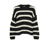 JDY Femme Jdyjusty L/S Pull À Rayures KNT Noos Sweater, Noir, L EU