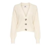 JDY Femme Jdyjusty L/S Short KNT Noos Cardigan, Eggnog, L EU