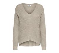 JDY Femme Jdynew Megan L/S Pullover KNT Noos Pull en Tricot, Cement/Détails : Noir, XL EU