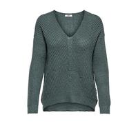 JdY Femme Jdynew Megan L/S Pullover KNT Noos Pull Tricoté, North Atlantic/Detail:w. Black Ply, M EU
