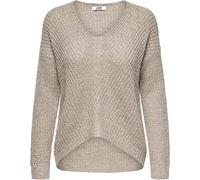 JDY Femme Jdynew Megan L/S Pullover Knt Noos Sweater, Cement/Détails : Noir, S EU