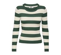 Jacqueline de Yong Pull-over JDYPlum - col rond, manches longues, tricoté, crème/vert, Taille L
