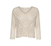 JdY Femme New Sun 3/4 Cropped KNT Noos Pull en Tricot, Tapioca, XL EU