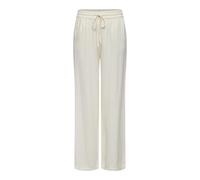 JDY Femme Pantalon Taille Haute Coupe Large Cordon Poches latérales Ample, Couleurs:Blanc, Taille:L / 32L, Longueur de Jambe:L32