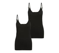 JDY Femmes Débardeur de Base Lot de 2 Débardeurs Col en V Set de Chemises VMMAXI