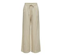 JDY Femmes Pantalon taille haute coupe large Cordon de serrage poches latérales