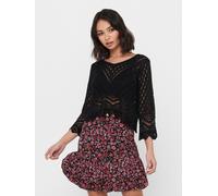 JDY Femmes Pull court en tricot à manches 3/4 Chemisier Chandail JDYNEW NEUF