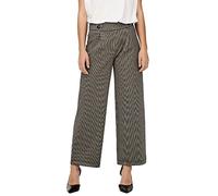 JdY geggo Mia Pantalon à Carreaux JRS Noos, Noir/Marron Clair, XXS x 32L Femme