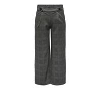 JDY Geggo Mia Pantalon Long JRS Noos en Tissu pour Femme, Gris Granite/Carreaux : Carreaux foncés, XL/32L, Gris Granit/Carreaux : Carreaux foncés, XL / 32L