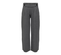 JdY Geggo New Long Pant JRS Noos Pantalon plissé, Mélange de Gris Moyen/détail : Boutons Noirs, L / 32L Femme