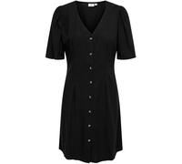 JDY JDY Black Linen Mix Mini Shirt Dress Black EU 38 (UK 10)