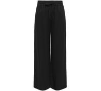 JDY JDY Black Pull On Wide Leg Trousers With Linen