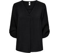 JDY JDY Black Woven V-Neck Top