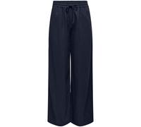 JDY JDY Blue Pull On Wide Leg Trousers With Linen