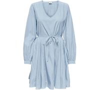 JDY JDY Blue Stripe Cotton Dress With Tie Detail Blue EU 34 (UK 6)