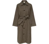JDY JDY Brown Checked Belted Long Coat