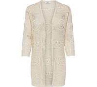 JDY JDY Cream 3/4 Sleeve Crochet Kimono Cardigan