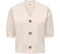 JDY JDY Cream Half Sleeve Jewel Button Cardigan