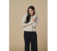 JDY JDY Cream Knitted Button Down Short Cardigan