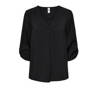 Jacqueline de Yong Chemisier Divya – Col V, Manches 3/4 – Noir Taille M-L