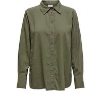 JDY JDY Green Linen Blend Loose Shirt Green EU 34 (UK 6)