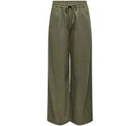 JDY JDY Green Linen Mix Wide Leg Tie Waist Trousers