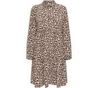 JDY JDY Grey Leopard Print Tiered Shirt Dress Grey EU 38 (UK 10)