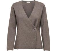 JDY JDY Grey Wrap Cardigan With Button Detail