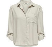 JDY JDY Natural Linen Mix Relaxed Shirt Natural EU 34 (UK 6)