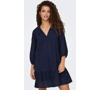 JDY JDY Navy Broderie Tiered Short Dress Navy EU 38 (UK 10)