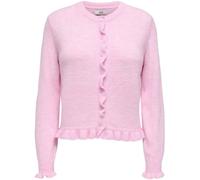 JDY JDY Pink Long Sleeve Frill Detail Cardigan