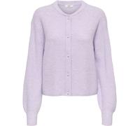 JDY JDY Purple Long Sleeve Ribbed Pearl Button Cardigan