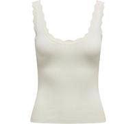 JDY JDY White Knitted Vest with Scallop Edge