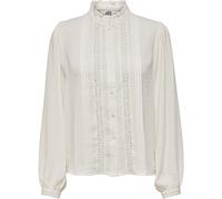 JDY JDY White Lace Detail Long Sleeve Shirt White EU 36 (UK 8)