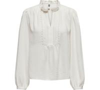 JDY JDY White Pintuck Long Sleeve Blouse