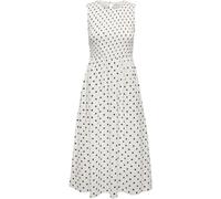 JDY JDY White Polka Dot Smock Midi Dress White EU 34 (UK 6)