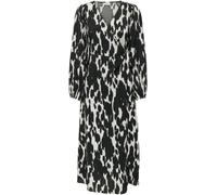 JDY JDY White Printed Wrap Midi Dress White EU 34 (UK 6)