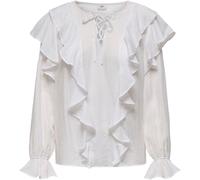 JDY JDY White Tie Detail Frill Blouse