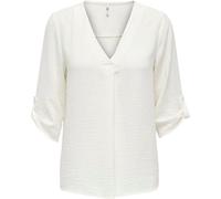 JDY JDY White Woven V-Neck Top