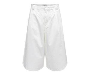 JdY Jdybianca MW Bermuda Shorts PNT Bianca, Blanc, XL Femme