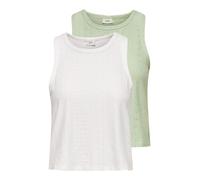 JdY Jdycathinka S/L O-Neck Top 2-Pack Cathinka JRS Lot de 2 Hauts à col Rond Taille S/L, Cloud Dancer, Femmes
